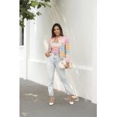 Conjunto Casaquinho Colorido Geometrico - Tamanho